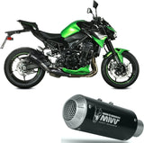Exhaust Tip With Noise Certification Mk3 Steel Black - Mivv Compatible With Kawasaki Z 900 (2020-2024)