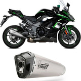 Exhaust Tip With Noise Certification Delta Race Stainless Steel Carbon - Mivv Compatible With Kawasaki Ninja 1000 Sx (2020-2024)