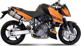 Dual Catalytic Exhaust Tips With Sound Certification Suono Stainless Steel Carbon - Mivv Compatible With Ktm 990 Super Duke (2005-2011)