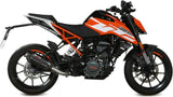 Exhaust Tip With Noise Certification Suono Steel Black Carbon - Mivv Compatible With Ktm 390 Duke (2017-2020)