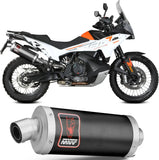 Exhaust Tip With Noise Certification Dakar Steel Black - Mivv Compatible With Ktm 790 Adventure - R (2021-2024)