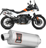 Exhaust Tip With Noise Certification Dakar Stainless Steel - Mivv Compatible With Ktm 790 Adventure - R (2021-2024)