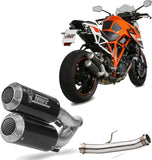 Dual Non-Catalytic Exhaust System With Sound Certification Mk3 Carbon - Mivv Compatible With Ktm Duke 1290 (2014-2019)