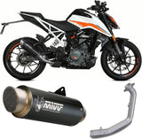 Complete Non-Catalytic Exhaust System With Sound Certification Gppro Steel Black - Mivv Compatible With Ktm 125 Duke (2021-2023)
