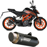 Exhaust Tip With Noise Certification Gppro Steel Black - Mivv Compatible With Ktm 125 Duke (2021-2023)
