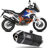 Exhaust Tip With Noise Certification Speed Edge Steel Black Carbon - Mivv Compatible With Ktm 1290 Super Adventure - R - S - T (2021-2024)