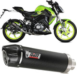Complete Catalytic Exhaust System With Sound Certification Gp Steel Black Carbon - Mivv Compatible With Keeway Rkf 125 (2021-2024)