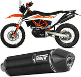 Catalytic Exhaust Tip With Sound Certification Str1 Steel Black - Mivv Compatible With Ktm 690 Smc R (2019-2020)