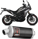 Exhaust Tip With Noise Certification Dakar Steel Black - Mivv Compatible With Moto Morini X-Cape 649 (2021-2024)