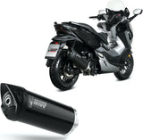 Non-Catalytic Exhaust Tip With Sound Certification Mover Steel Black - Mivv Compatible With Honda Forza 300 (2018-2020)