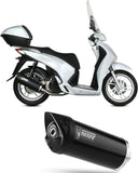 Complete Non-Catalytic Exhaust System With Sound Certification Mover Steel Black - Mivv Compatible With Honda Sh 150 (2013-2016)