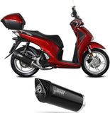 Complete Catalytic Exhaust System With Sound Certification Mover Steel Black - Mivv Compatible With Honda Sh 125 (2017-2019)
