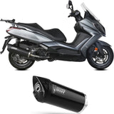 Catalytic Exhaust Tip With Sound Certification Mover Steel Black - Mivv Compatible With Kymco Downtown 350 (2016-2020)