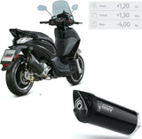 Catalytic Exhaust Tip With Sound Certification Mover Steel Black - Mivv Compatible With Piaggio Beverly 300 (2010-2020)