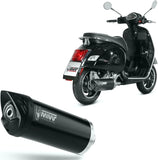 Catalytic Exhaust Tip With Sound Certification Mover Steel Black - Mivv Compatible With Piaggio Vespa Gts 300 (2008-2020)