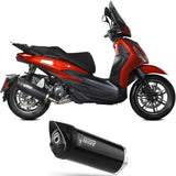 Catalytic Exhaust Tip With Sound Certification Mover Steel Black - Mivv Compatible With Piaggio Beverly 400 (2021-2024)
