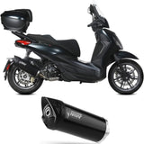 Catalytic Exhaust Tip With Sound Certification Mover Steel Black - Mivv Compatible With Piaggio Beverly 300 (2021-2024)
