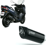 Non-Catalytic Exhaust Tip With Sound Certification Mover Steel Black - Mivv Compatible With Suzuki An 400 Burgman (2017-2020)