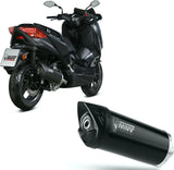 Catalytic Exhaust Tip With Sound Certification Mover Steel Black - Mivv Compatible With Yamaha X-Max 300 (2017-2020)