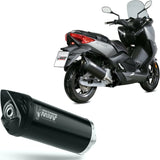Non-Catalytic Exhaust Tip With Sound Certification Mover Steel Black - Mivv Compatible With Yamaha X-Max 125 (2017-2020)
