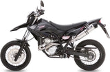 Complete Non-Catalytic Exhaust System With Sound Certification Oval Stainless Steel Carbon - Mivv Compatible With Yamaha Wr 125 R (2009-2016)
