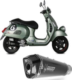 Complete Catalytic Exhaust System With Sound Certification Delta Race Steel Black Carbon - Mivv Compatible With Piaggio Vespa Gts 300 (2008-2020)