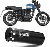 Exhaust Tip With Noise Certification Hr-1 Steel Black - Mivv Compatible With Royal Enfield Hntr 350 (2022-2024)