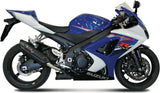 Dual Exhaust System With Sound Certification Suono Steel Black Carbon - Mivv Compatible With Suzuki Gsx-R 1000 (2007-2008)