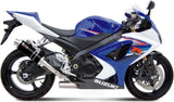 Dual Exhaust System With Sound Certification Gp Steel Black - Mivv Compatible With Suzuki Gsx-R 1000 (2007-2008)