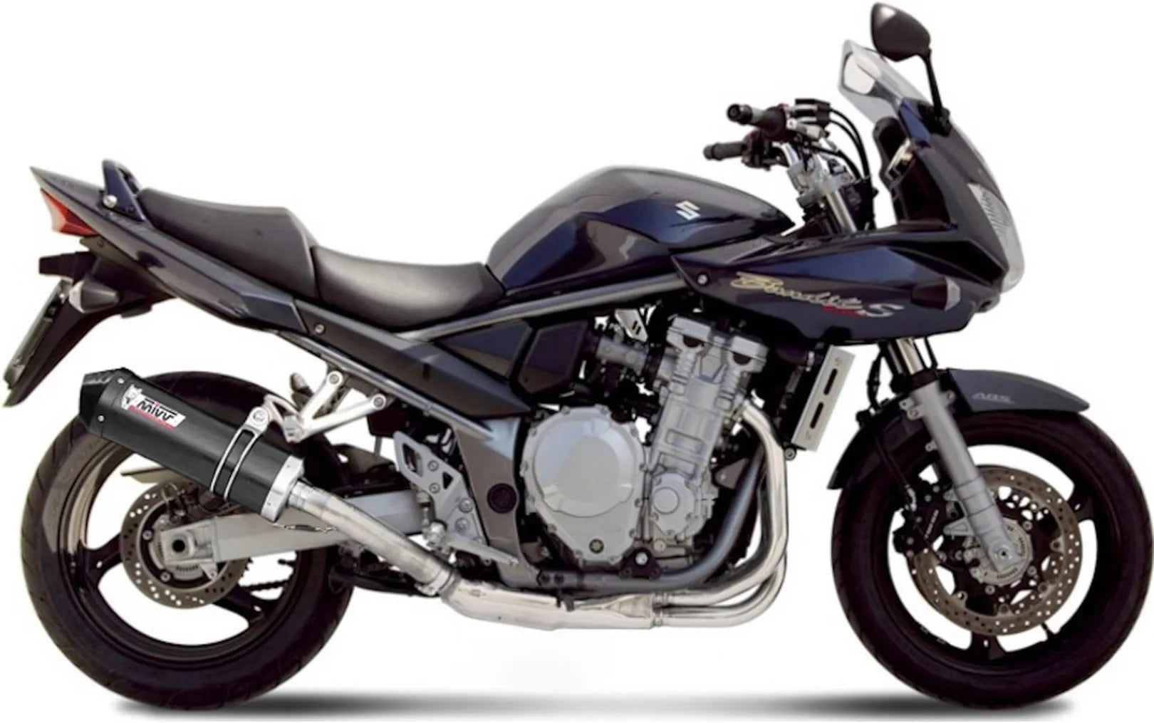 Exhaust Tip With Noise Certification Oval Carbon Carbon - Mivv Compatible With Suzuki Gsf 1250 Bandit (2007-2016)