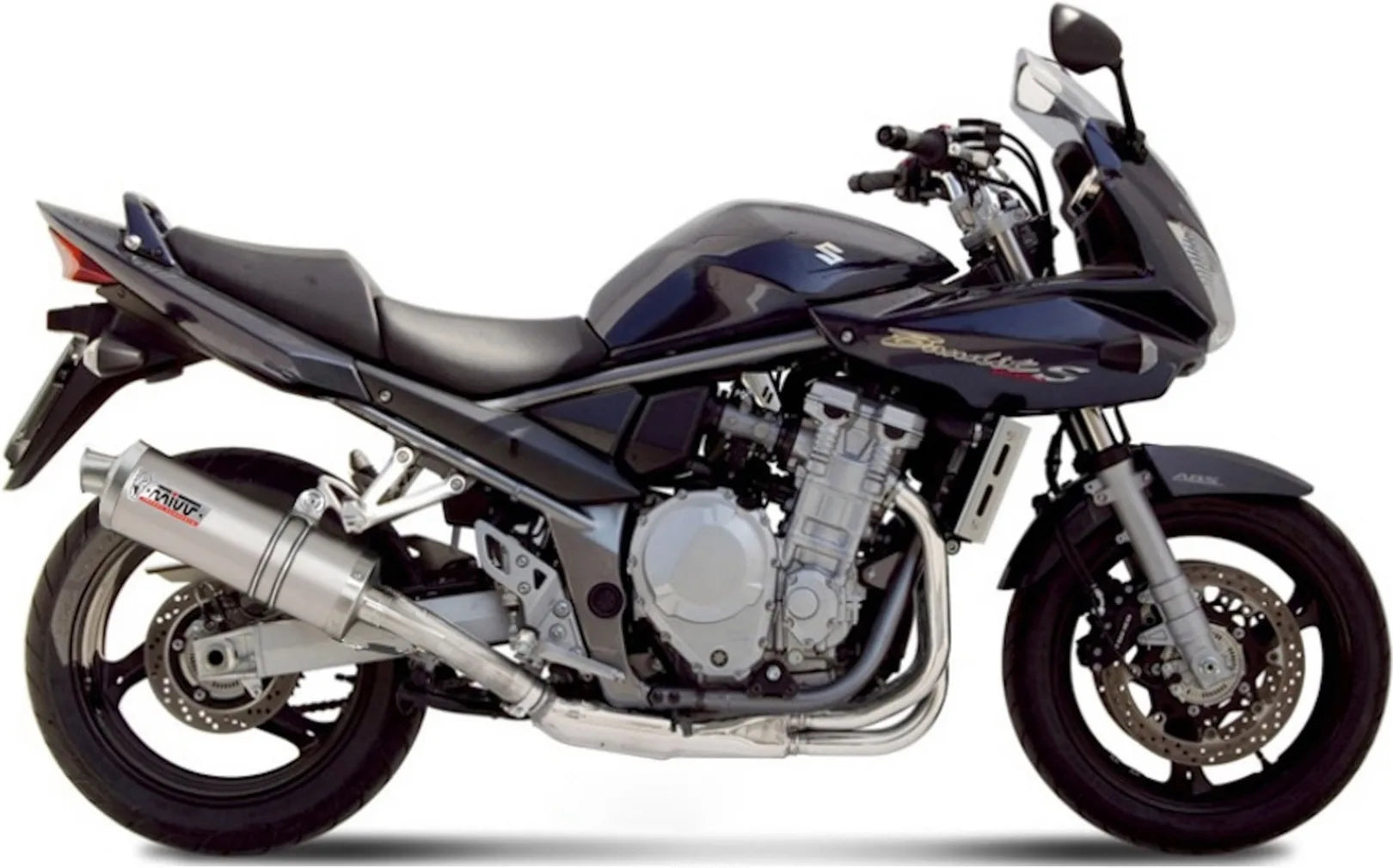 Exhaust Tip With Noise Certification Oval Stainless Steel - Mivv Compatible With Suzuki Gsf 1250 Bandit (2007-2016)