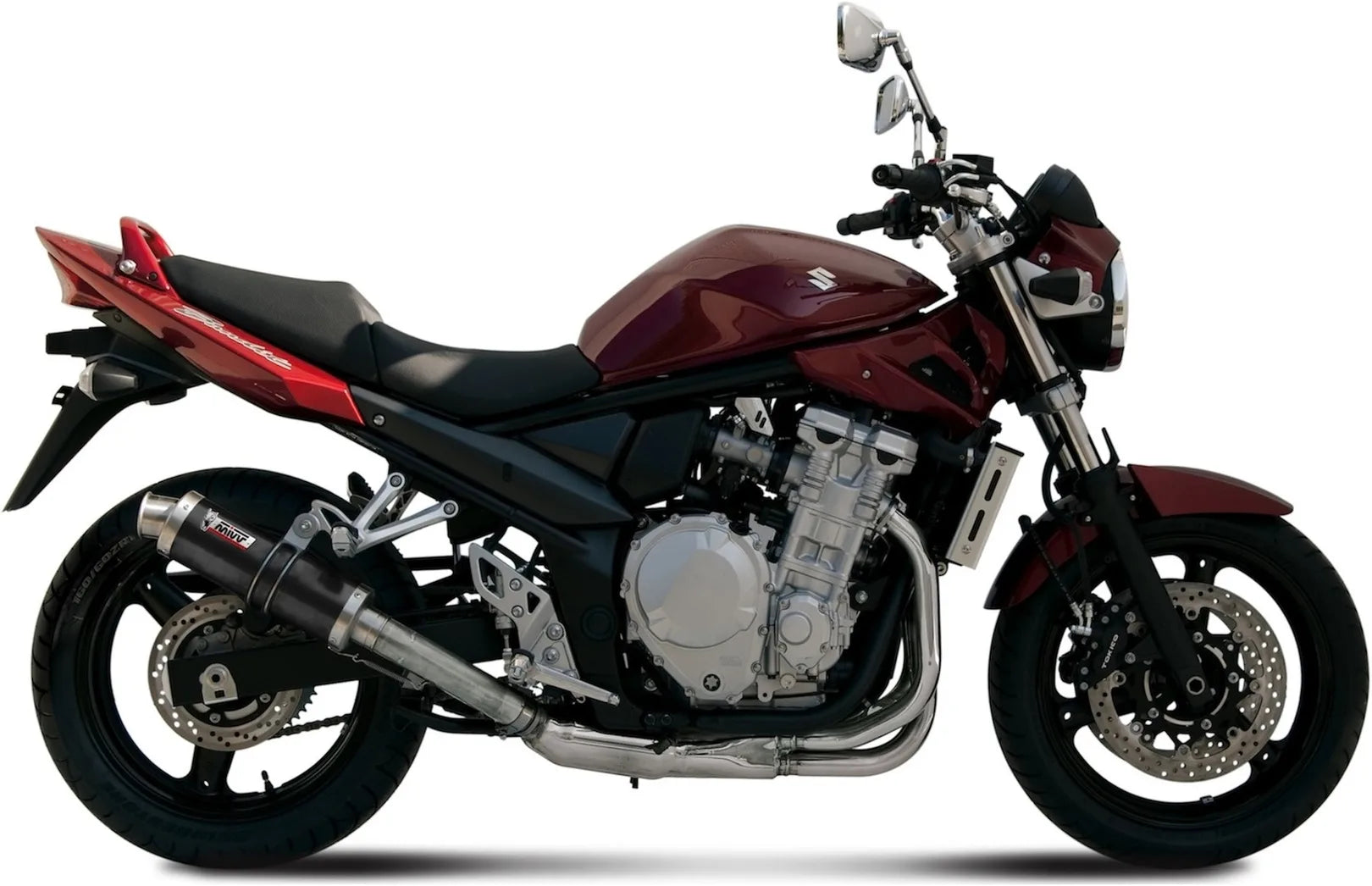 Exhaust Tip With Noise Certification Gp Steel Black - Mivv Compatible With Suzuki Gsf 650 Bandit (2007-2015)