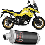 Exhaust Tip With Noise Certification Dakar Steel Black - Mivv Compatible With Suzuki V-Strom 1050 (2020-2024)