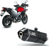 Exhaust Tip With Noise Certification Speed Edge Steel Black Carbon - Mivv Compatible With Suzuki Dl 1050 V-Strom - Xt (2020-2024)