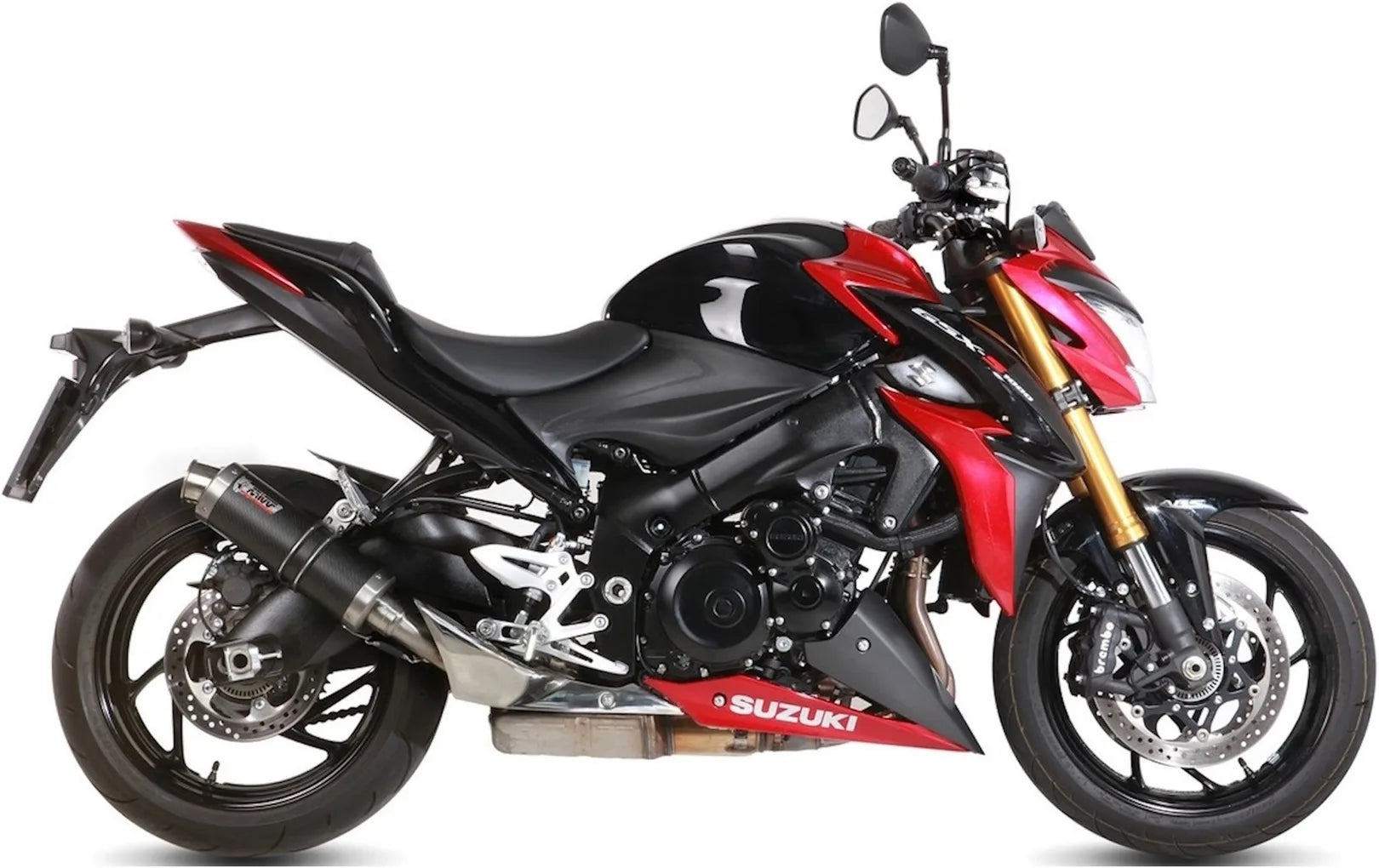 Exhaust Tip With Noise Certification Gp Carbon - Mivv Compatible With Suzuki Gsx-S 1000 (2015-2020)