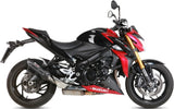 Exhaust Tip With Noise Certification Suono Steel Black Carbon - Mivv Compatible With Suzuki Gsx-S 1000 (2015-2020)