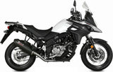 Non-Catalytic Exhaust Tip With Sound Certification Oval Carbon Carbon - Mivv Compatible With Suzuki Dl 650 V-Strom (2017-2024)