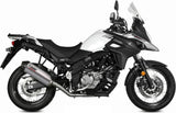 Non-Catalytic Exhaust Tip With Sound Certification Oval Titanium Carbon - Mivv Compatible With Suzuki Dl 650 V-Strom (2017-2024)
