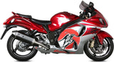 Dual Exhaust System With Sound Certification Speed Edge Steel Black Carbon - Mivv Compatible With Suzuki Gsx-R 1300 Hayabusa (2008-2017)