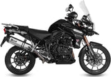 Catalytic Exhaust Tip With Sound Certification Speed Edge Stainless Steel Carbon - Mivv Compatible With Triumph Tiger 1200 Explorer (2012-2015)
