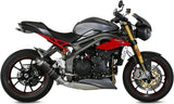 Exhaust Tip With Noise Certification Gp Steel Black - Mivv Compatible With Triumph Speed Triple (2016-2017)