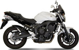 Dual Exhaust System With Sound Certification Oval Stainless Steel - Mivv Compatible With Yamaha Fz-6 Fazer (2004-2011)