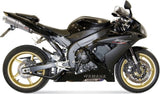 Dual Exhaust System With Sound Certification Oval Stainless Steel - Mivv Compatible With Yamaha Yzf 1000 R1 (2004-2006)