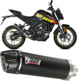 Complete Catalytic Exhaust System With Sound Certification Gp Carbon Carbon - Mivv Compatible With Voge Brivido 125R (2023-2024)