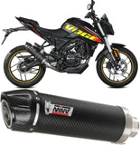 Complete Non-Catalytic Exhaust System With Sound Certification Gp Carbon Carbon - Mivv Compatible With Voge Brivido 125R (2023-2024)