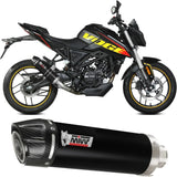 Complete Catalytic Exhaust System With Sound Certification Gp Steel Black Carbon - Mivv Compatible With Voge Brivido 125R (2023-2024)