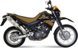 Dual Non-Catalytic Exhaust System With Sound Certification Oval Stainless Steel - Mivv Compatible With Yamaha Xt 660 X (2004-2016)