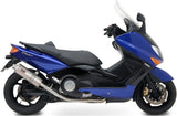 Complete Non-Catalytic Exhaust System With Sound Certification Oval Stainless Steel - Mivv Compatible With Yamaha T-Max 500 (2001-2007)