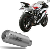 Exhaust Tip With Noise Certification Mk3 Stainless Steel - Mivv Compatible With Yamaha Yzf 600 R6 (2006-2016)