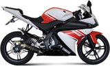 Complete Catalytic Exhaust System With Sound Certification Gp Carbon - Mivv Compatible With Yamaha Yzf-R 125 (2008-2013)